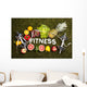 Fitness and vitamins Wall Mural