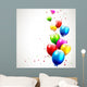 Modern birthday background with colorful balloons Wall Mural