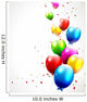 Modern birthday background with colorful balloons Wall Mural