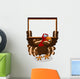 Happy Turkey Cartoon with Wall Decal