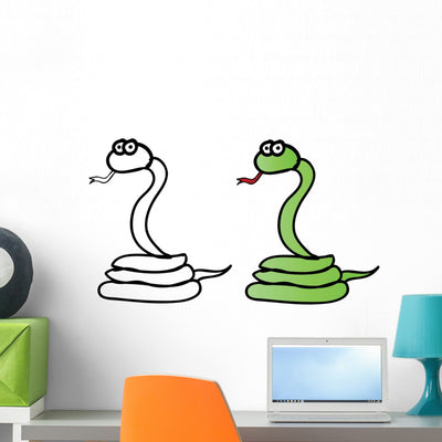 Snake shown on a wall