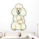 White Poodle Wall Decal