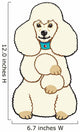 White Poodle Wall Decal