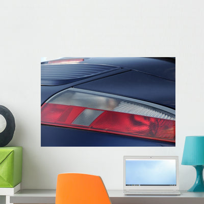 Sports Car Detail Wall Mural shown on a wall