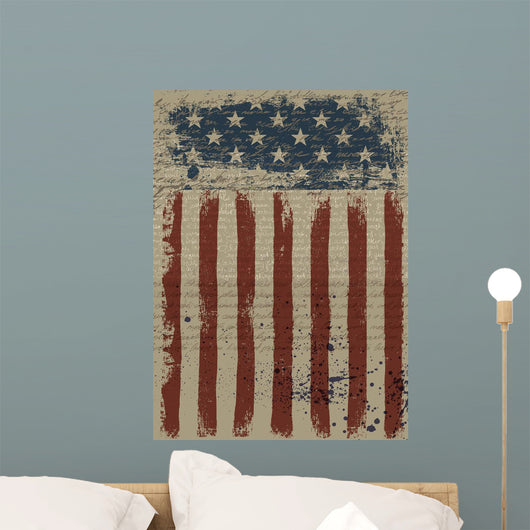 Aged American Patriotic Vector Wall Decal