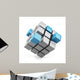 Cube Assembling Abstract Wall Decal