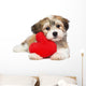 Lover Valentine Havanese puppy dog with a red heart Wall Decal