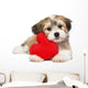 Lover Valentine Havanese puppy dog with a red heart Wall Decal