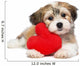 Lover Valentine Havanese puppy dog with a red heart Wall Decal