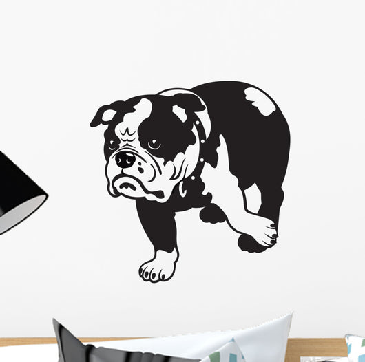 English Bulldog Black-White Wall Decal