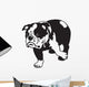 English Bulldog Black-White Wall Decal