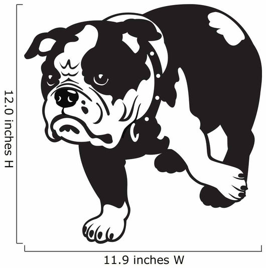 English Bulldog Black-White Wall Decal