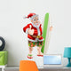 Thumbs up Surfing Santa Claus Wall Decal