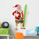 Thumbs up Surfing Santa Claus Wall Decal