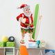 Thumbs up Surfing Santa Claus Wall Decal