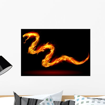 Fire Snake shown on a wall