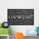 Copyright Word Cloud Wall Mural