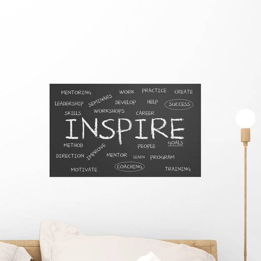 Inspire Word Cloud Wall Mural