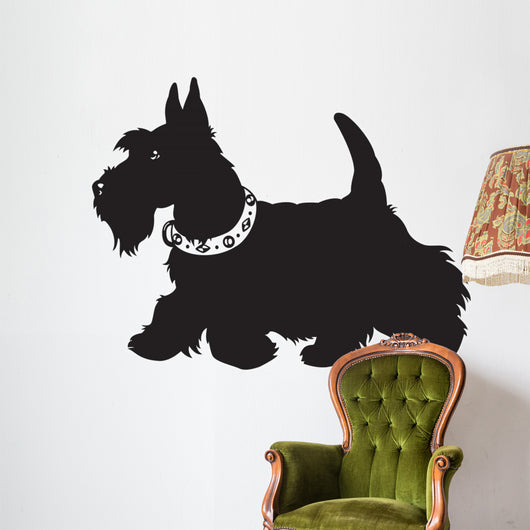 scottish terrier black and white Wall Decal