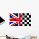 uk and racing flag Wall Mural