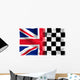 uk and racing flag Wall Mural