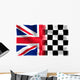 uk and racing flag Wall Mural