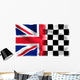 uk and racing flag Wall Mural