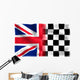 uk and racing flag Wall Mural