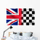 uk and racing flag Wall Mural