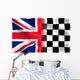 uk and racing flag Wall Mural