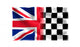 uk and racing flag Wall Mural