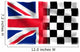 uk and racing flag Wall Mural