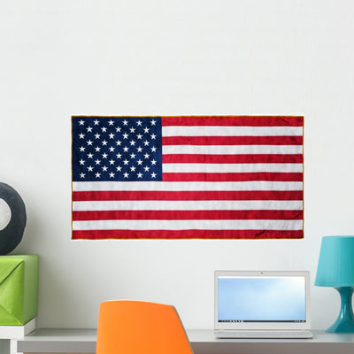 American Flag shown on a wall