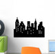 Abstract City Silhouette Black Wall Decal