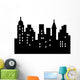 Abstract City Silhouette Black on White Isolated Wall Decal