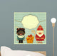 Christmas card with Sinterklaas Wall Mural