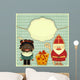 Christmas card with Sinterklaas Wall Mural