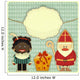 Christmas card with Sinterklaas Wall Mural