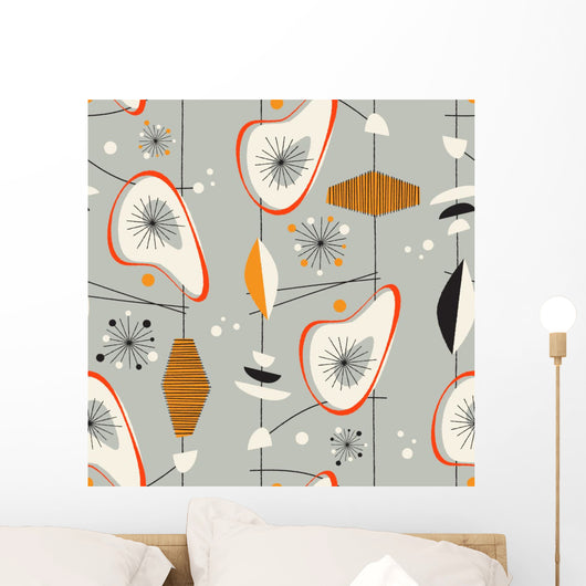 Seamless Vintage Modern Pattern Vector Wall Decal
