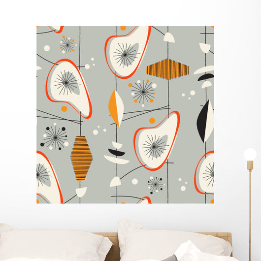 Seamless Vintage Modern Pattern Vector Wall Decal