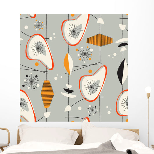 Seamless Vintage Modern Pattern Vector Wall Decal