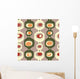 Seamless Vintage 60s Pattern Vector Wall Decal