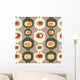 Seamless Vintage 60s Pattern Vector Wall Decal