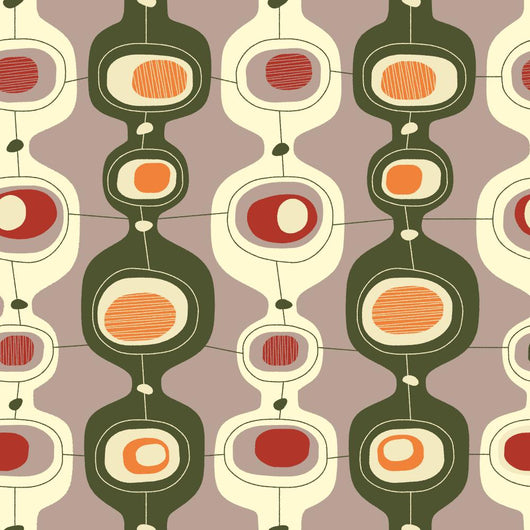 Seamless Vintage 60s Pattern Vector Wall Decal