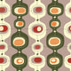 Seamless Vintage 60s Pattern Vector Wall Decal
