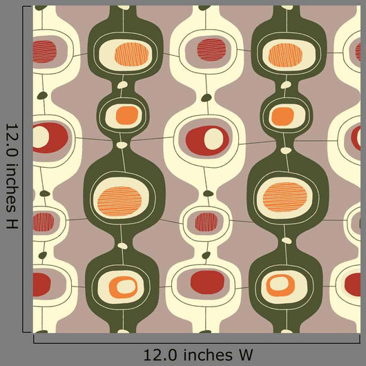 Seamless Vintage 60s Pattern Vector Wall Decal