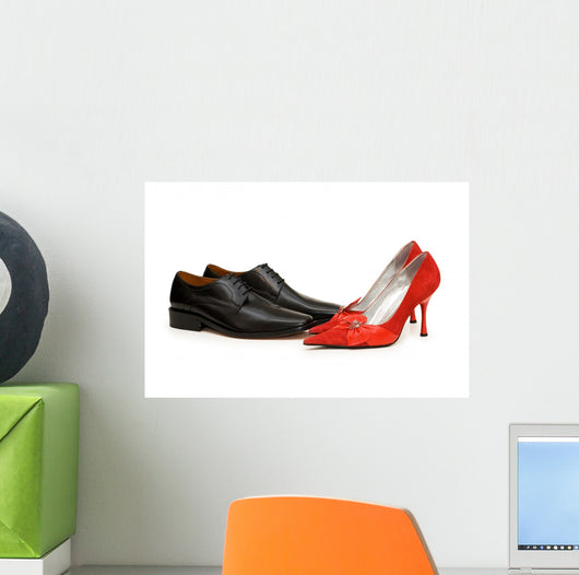 Black and Red Shoes Wall Decal