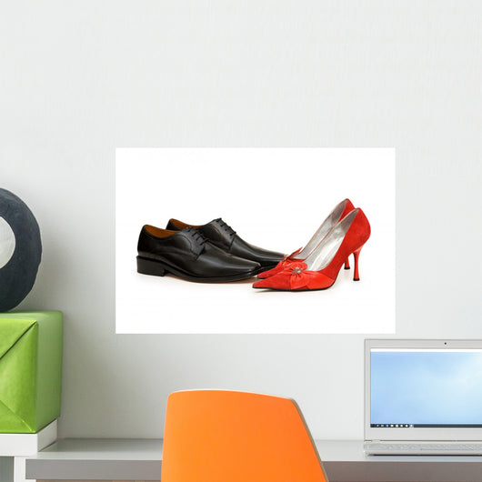 Black and Red Shoes Wall Decal