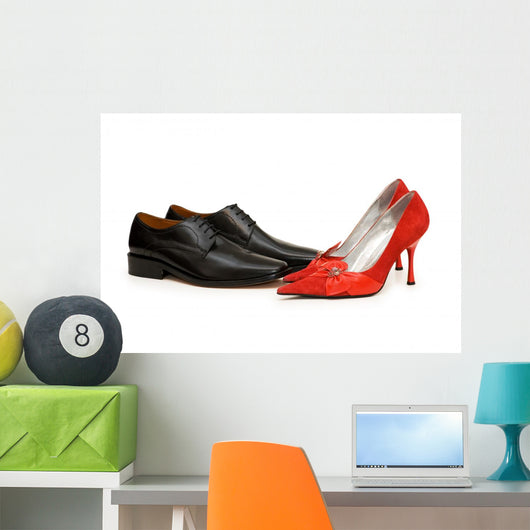Black and Red Shoes Wall Decal
