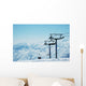 Ski Lift Chairs Bright Wall Mural